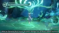Lauma's Elemental Burst can buff the party's damage from all Bloom reactions (Image via HoYoverse)